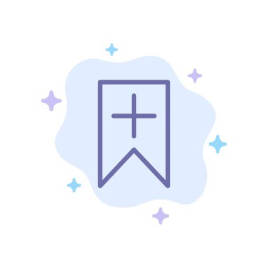 Etiket, Plus, Arayüz, Soyut Bulut Backgroun Kullanıcı Mavi Simge