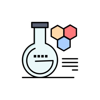 Kimya, Laboratuvar, Kimya Laboratuvarı, Eğitim Düz Renk Simgesi. Vecto