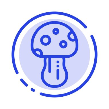 Mantar, Doğa, Zehir, Bahar MaviSi Noktalı Çizgi Simgesi