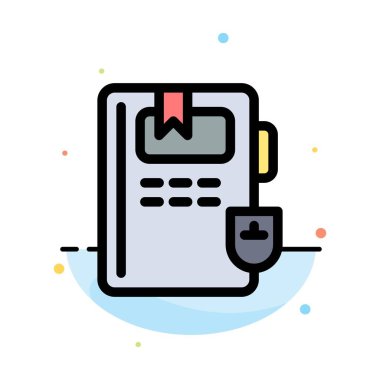 Kitap, Eğitim, Bilgi Soyut Düz Renk Simgesi Şablonu