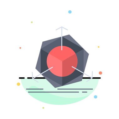 3d, değiştirme, düzeltme, modifikasyon, nesne Düz Renk Simgesi Vec