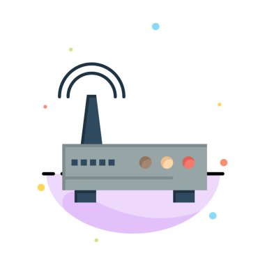 Cihaz, Wifi, Sinyal, Eğitim Soyut Düz Renk Simgesi Templat
