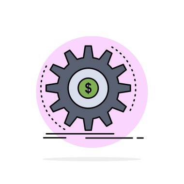 Finans, akış, gelir, yapma, para Düz Renk Simge Vektör