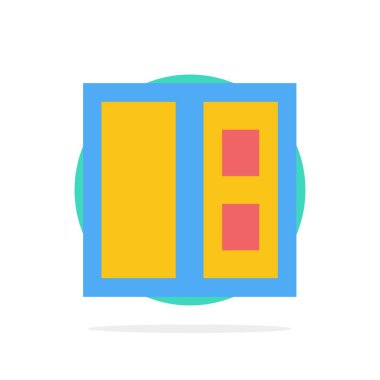 Bina, Ev, Kapı Soyut Daire Arka Plan Düz renk Simgesi