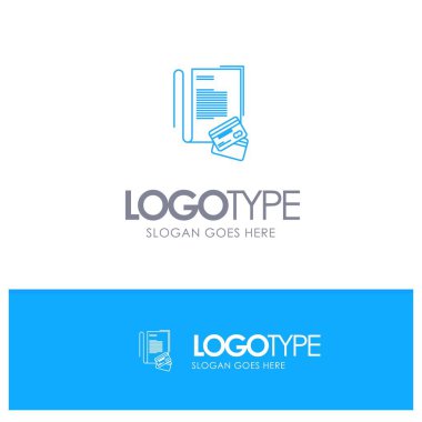 Not, Not Defteri, Kartlar, Kredi, Mavi anahat Logo için yer