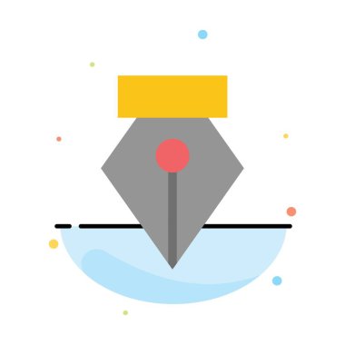 Editör, Kalem, Fotoğraf Soyut Düz Renk Simgesi Şablonu