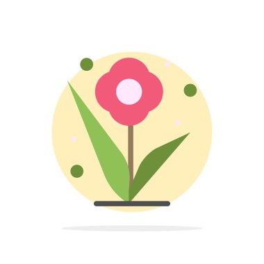 Çiçek, Bitki, Gül, Bahar Soyut Daire Arka Plan Düz colo