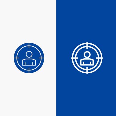 Odak, Hedef, Hedef Hedefleme, Çizgi ve Glyph Solid simgesi Bl