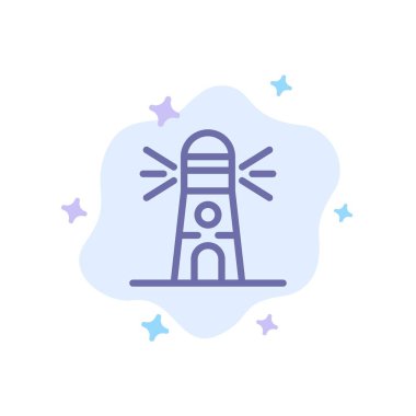 Deniz Feneri, Bina, Navigasyon, House Blue Icon Soyut Cl