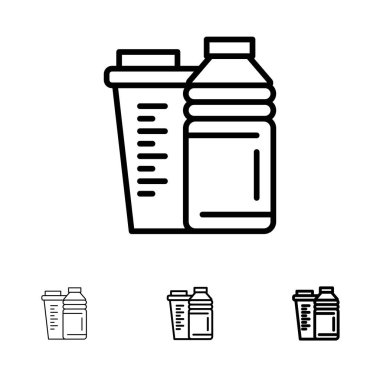 Şişe, içecek, enerji, titretici, spor gözü pek ve ince siyah çizgi.