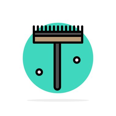 Bahçe, Bahçıvan, Tırmık, Kürek Soyut Daire Arka Plan Düz c