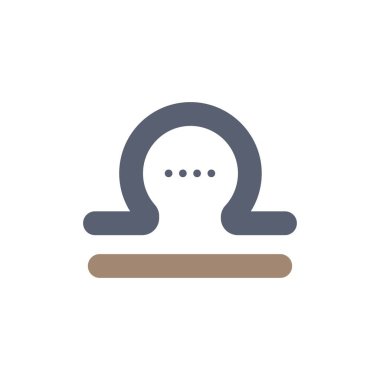 Astroloji, Terazi, Zodyak, Yunanistan Düz Renk Simgesi. Vektör simgesi b