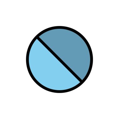 İptal, Yasak, Hayır, Yasaklı Düz Renk Simgesi. Vektör simgesi 