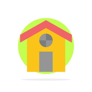 Şehir, İnşaat, Ev Soyut Daire Arka Plan Düz renk 