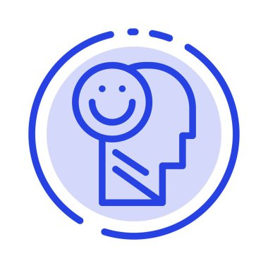 Mutluluk, Mutlu, İnsan, Yaşam, İyimserlik Mavi Noktalı Çizgi Ic