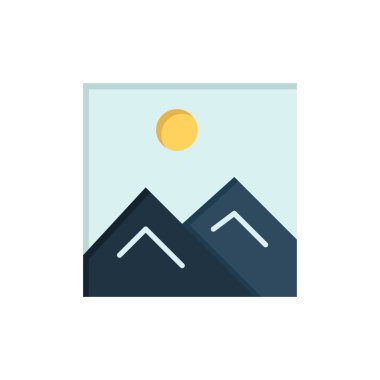 Çerçeve, Resim, Resim, Eğitim Düz Renk Simgesi. Vektör simgesi b