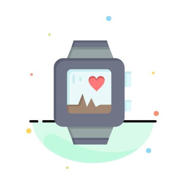 El izle, İzle, Aşk, Kalp İş Logo Şablonu. Düz Colo