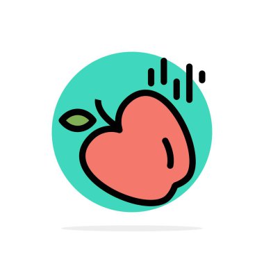 Elma, Gıda, Bilim Soyut Daire Arka Plan Düz renk Simgesi