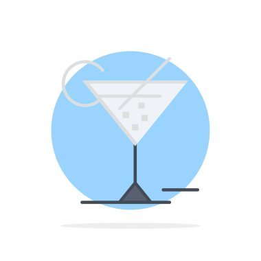 Cam, Gözlük, İçecek, Otel Soyut Daire Arka Plan Düz col