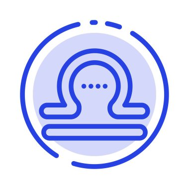 Astroloji, Terazi, Zodyak, Yunanistan Mavi Noktalı Çizgi Simgesi