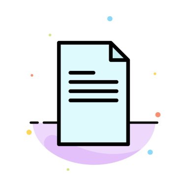 Dosya, Metin, Veri, Rapor Özeti Düz Renk Simgesi Şablonu