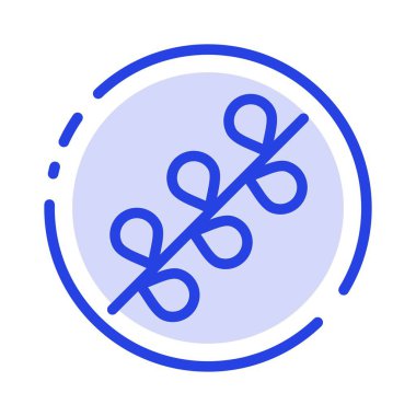 Catkin, Paskalya, Tatil, Bahar Mavi Noktalı Çizgi Simgesi