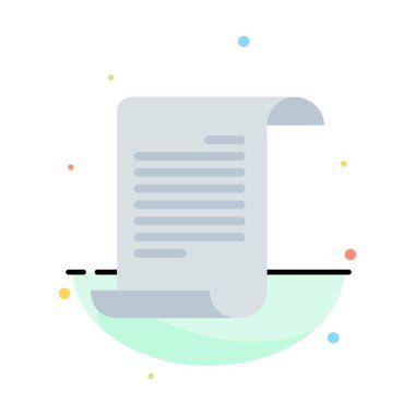 Dosya, Metin, Amerikan, Abd Soyut Düz Renk Simgesi Şablonu