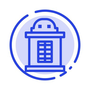 Bilet, Ev, Tren Mavi Noktalı Hat Hattı Simgesi