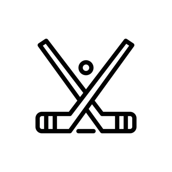 Emblema, Hockey, Hielo, Palo, Palos Azul y Rojo Descargar y Bu — Vector de stock