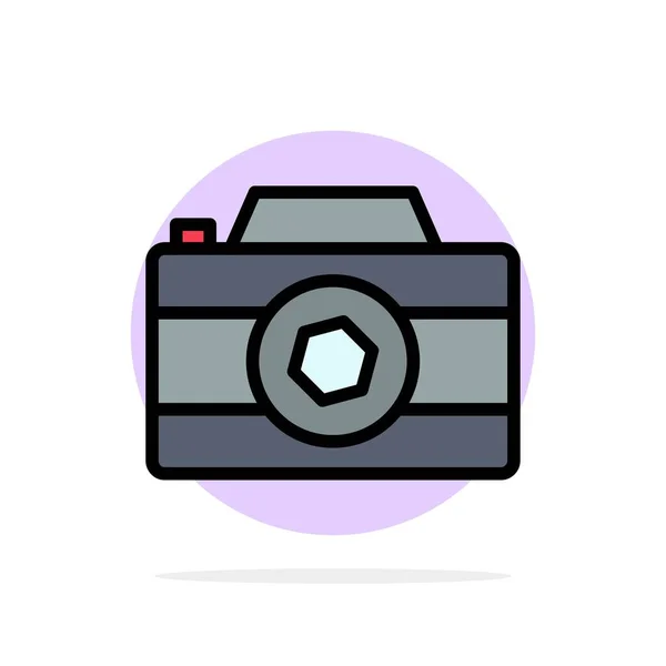 Cámara, Imagen, Imagen, Foto Resumen Círculo Fondo Plano co — Vector de stock