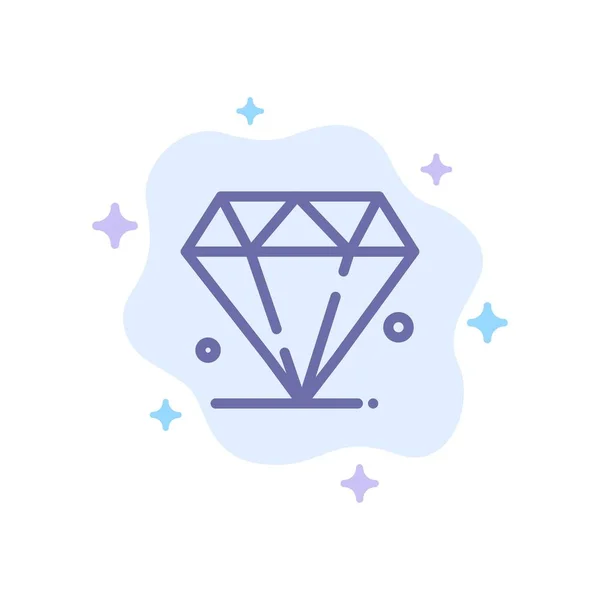 Diamant, Bijou, Madrigal Blue Icône sur fond de nuage abstrait — Image vectorielle