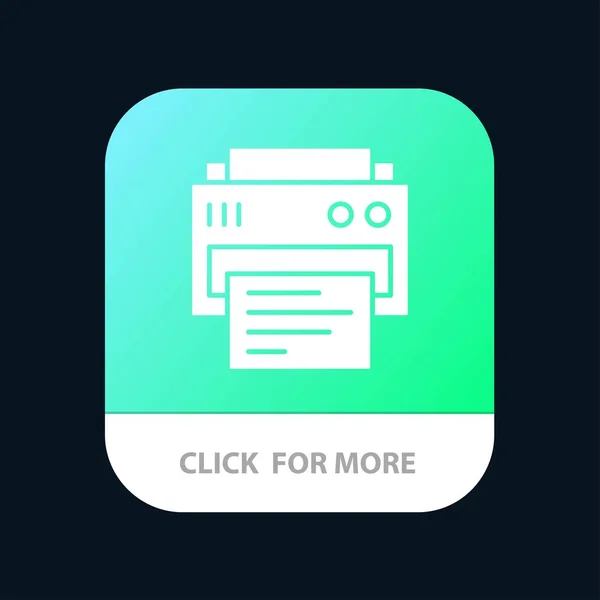 Drucker, Drucken, Drucken, Bildung mobile App-Icon-Design — Stockvektor