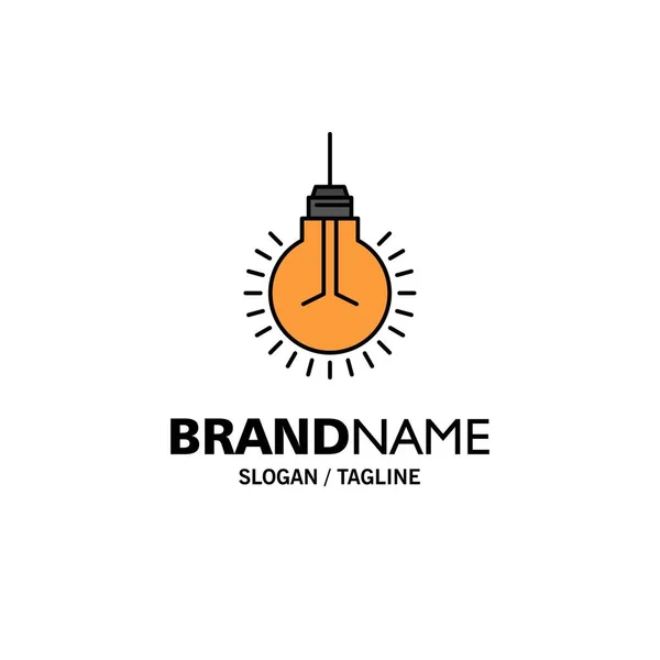 Light, Bulb, Idea, Tips, Suggestion Business Logo Template. Flat — Stock Vector