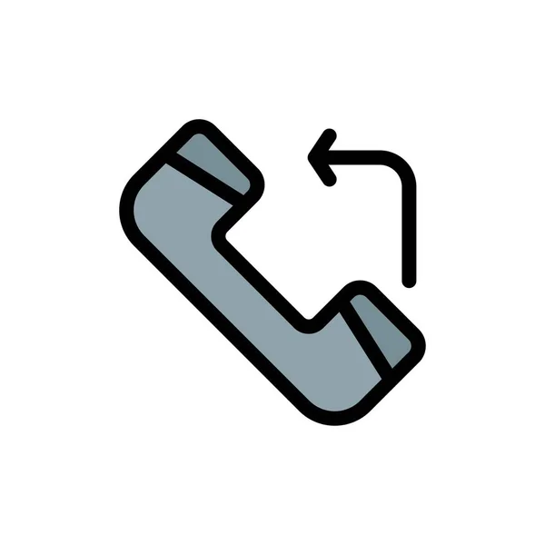 Antwoord, oproep, inkomend plat kleur pictogram. Vector pictogram banner Temp — Stockvector