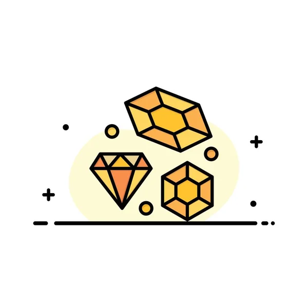 Diamant, Liebe, Herz, Hochzeit Business Logo Vorlage. flache Farbe — Stockvektor