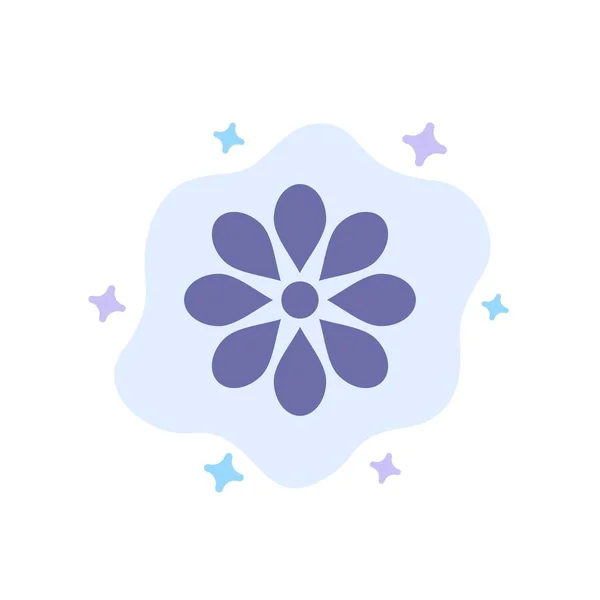 Blume, Dekoration, Ostern, Blume, Pflanze blaues Symbol auf abstrakten — Stockvektor
