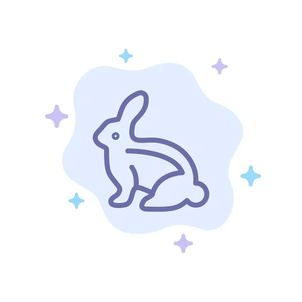 Кролик, Пасха, Пасхальный зайчик, Голубая Кроликовая икона на Абстракции — стоковый вектор