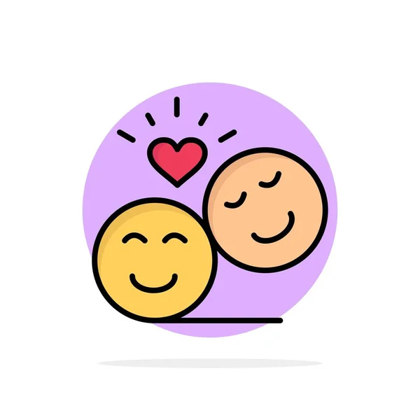 Couple, Avatar, Visages souriants, Emojis, Valentine Abstract Circle — Image vectorielle