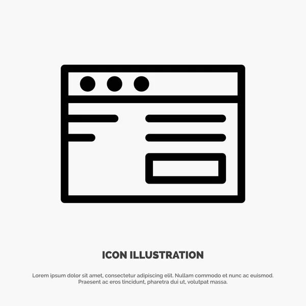 Web, Internet, Study, School Line Icon Vector — стоковый вектор