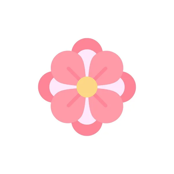 Anémone, fleur d'anémone, fleur, fleur de printemps Icône de couleur plate . — Image vectorielle