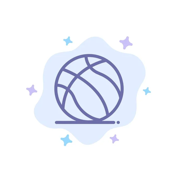 Voetbal, bal, Amerikaans, USA blauw icoon op abstract Cloud ondergrond — Stockvector