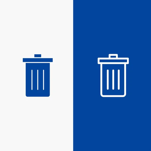 Корзина, Been, Delete, Garbage, Trash Line and Glyph Solid icon B — стоковый вектор