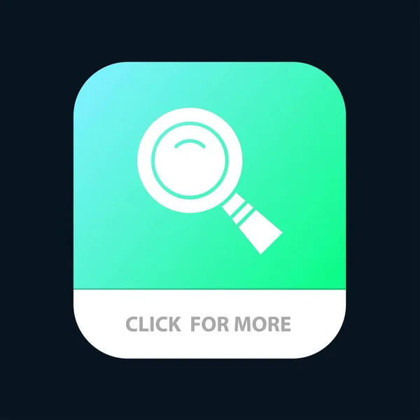 Verre, Regardez, Loupe, Bouton d'application mobile de recherche. Android et moi — Image vectorielle