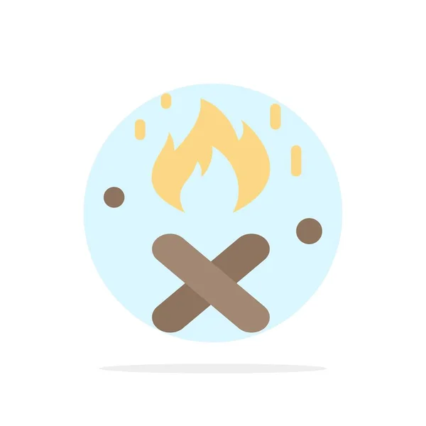 Brand, vuurplaats, Canada abstracte cirkel achtergrond platte kleur I — Stockvector