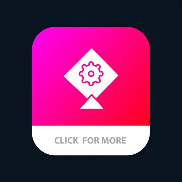 Drachen, Festival-App-Taste. Android- und ios-Glyphen-Version — Stockvektor