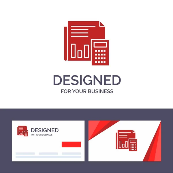 Kreative Visitenkarten- und Logo-Vorlage Audit, Buchhaltung, Bank — Stockvektor
