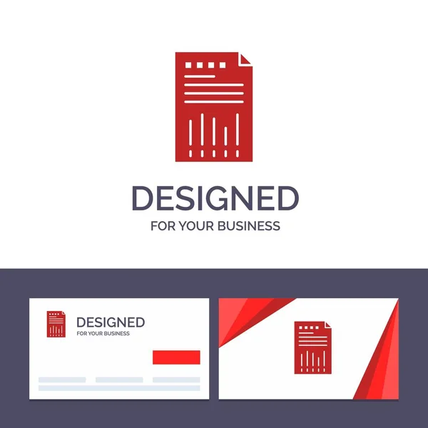 Δημιουργική επαγγελματική κάρτα και λογότυπο πρότυπο υπολογιστικό φύλλο, εργασία, — Διανυσματικό Αρχείο