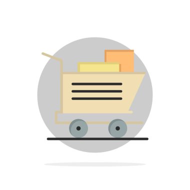 Sepeti, Alışveriş, Sepet Soyut Daire Arka Plan Düz renk Ico