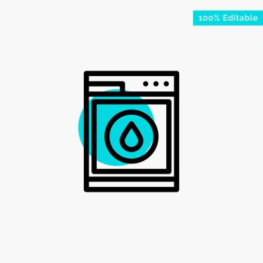 Çamaşır, Makine, Çamaşır, Robot Turkuaz Vurgulama Çemberi