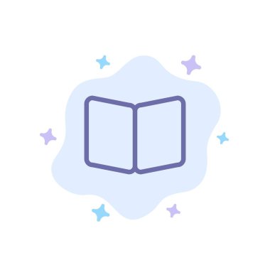 Açık, kitap, sayfa, düzen, kapak mavi simge soyut Cloud Back